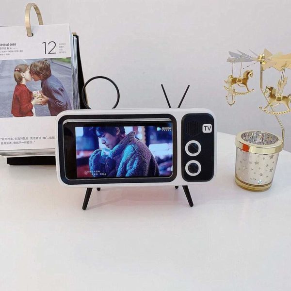 RETRO TV BLUETOOTH SPEAKER MOBILE PHONE HOLDER-BUY TWO FREE SHIPPING WORLDWIDE